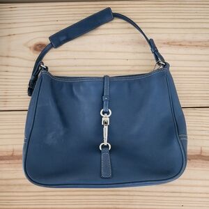 Vintage COACH Classic Hobo Hamilton Blue Leather Clip Lock Shoulder Bag K2K 7751